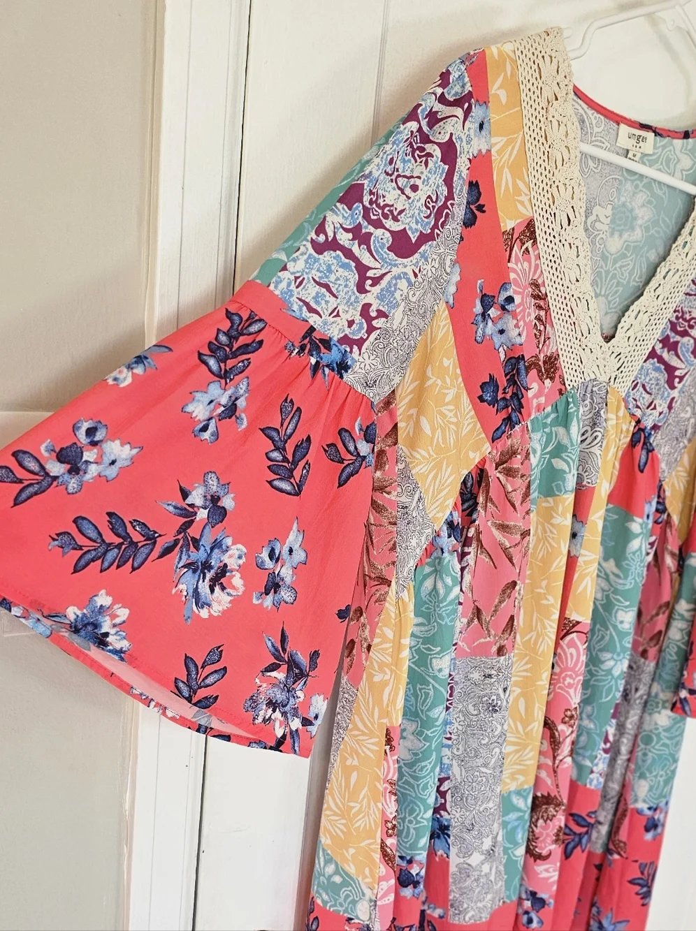 Umgee Patchwork Pattern Tunic - Picture 4 of 8